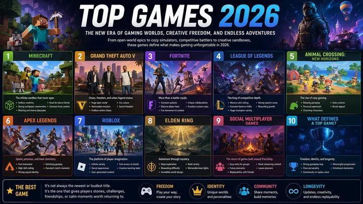 Top Games 2026: The New Era of Gaming Worlds, Creative Freedom, and Endless Adventures