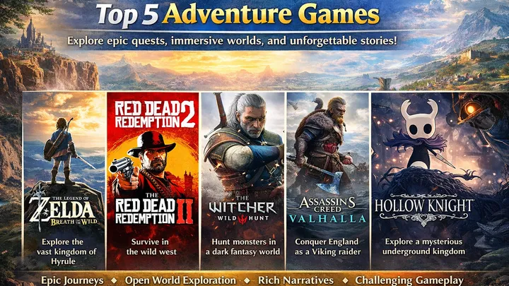 Top 5 Adventure Games: Dive into Exciting Worlds
